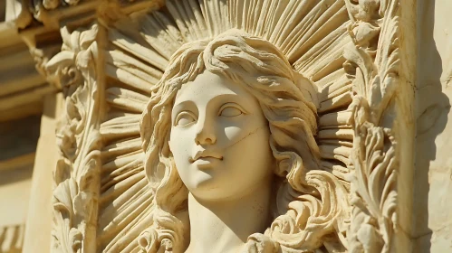 Serene Stone Sculpture of a Woman