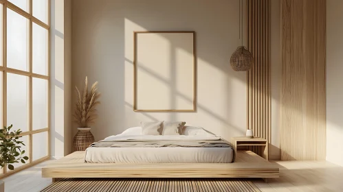 Zen Bedroom Interior with Natural Light