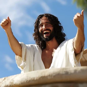 Man with Thumbs Up and a Smile