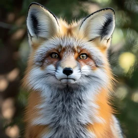Detailed Fox Face in Natural Light