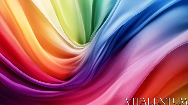 AI ART Colorful Abstract Rainbow Swirl Art