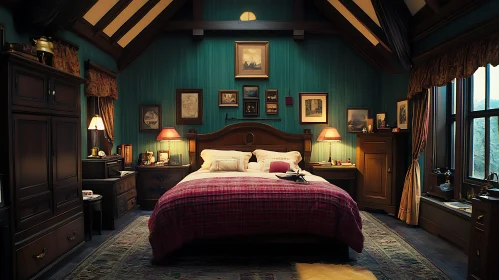 Aesthetic Bedroom with Vintage Furniture