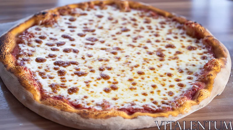 Perfectly Baked Cheese Pizza AI Image