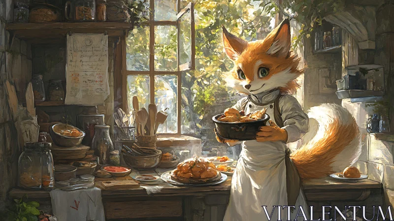 AI ART Fox Baker's Delight: A Culinary Scene