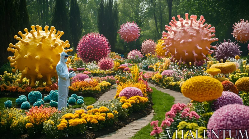 The Virus Flower Garden AI Image