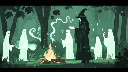 Mystical Gathering: Witch and Spectral Beings