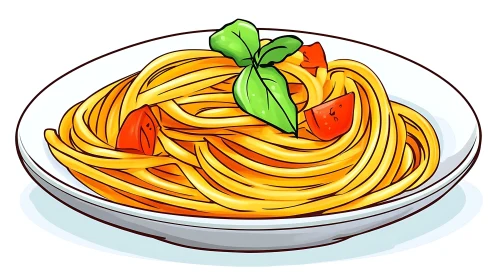 Italian Spaghetti Dish with Fresh Ingredients