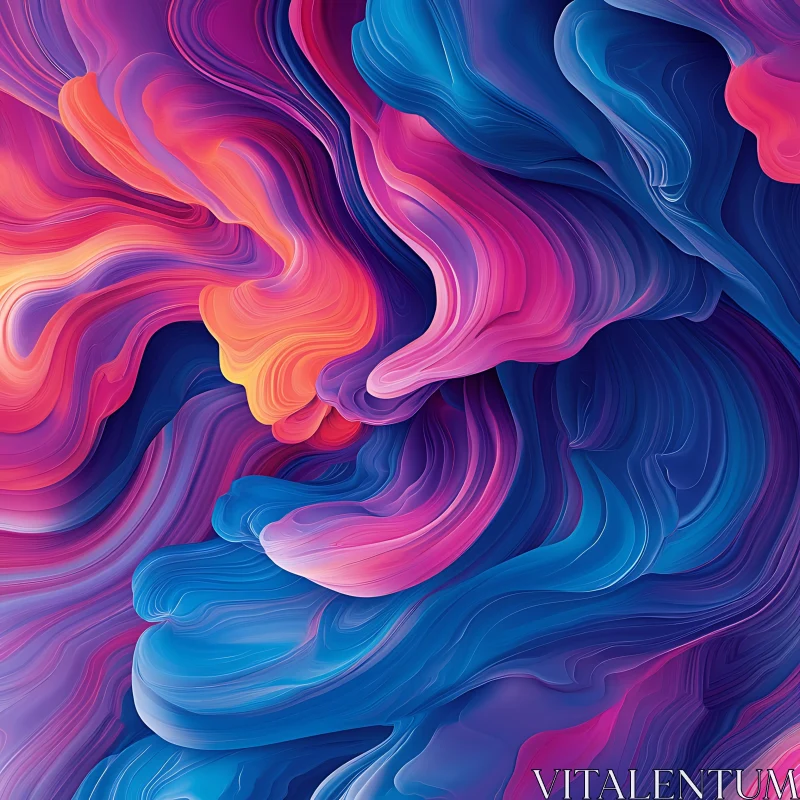 Fluid Abstract Painting AI Image