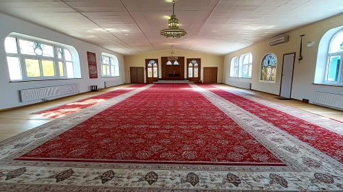 Hall Interior with Red Carpet