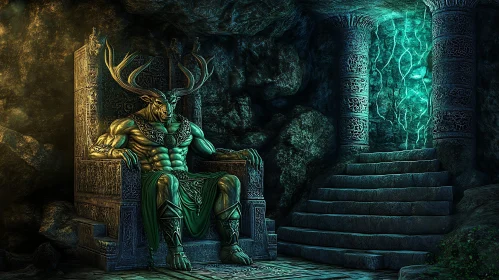 Ancient God on Throne