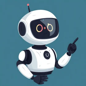 Cute AI Robot Character Design