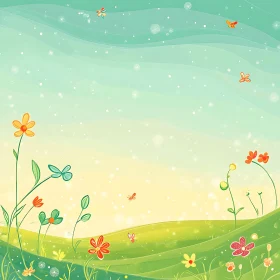 Floral Meadow Illustration