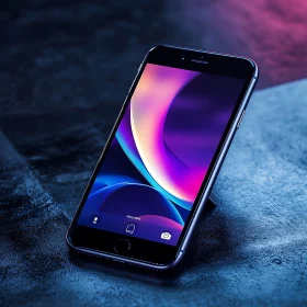 Mobile Phone with Artistic Wallpaper