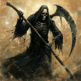 Skeletal Reaper with Scythe