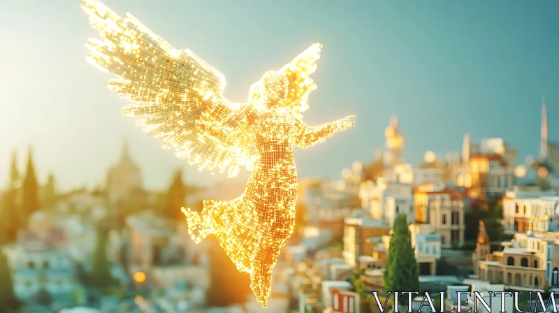 Angel of Light Cityscape AI Image