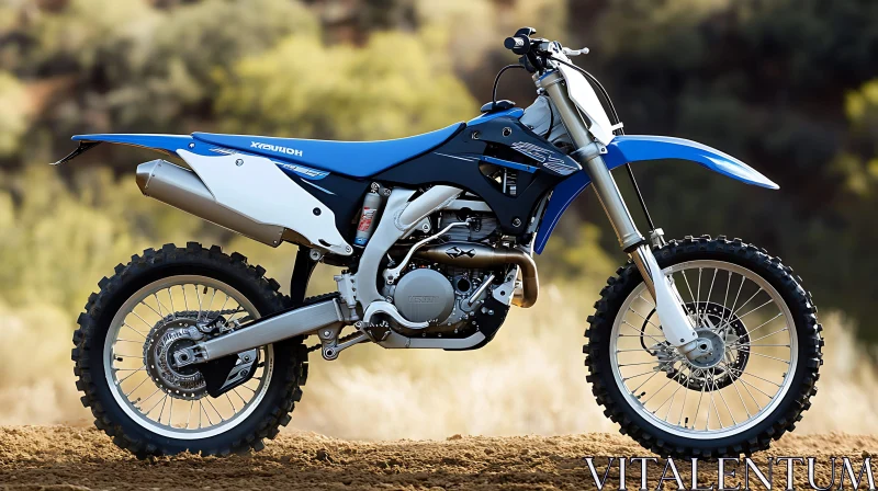 Off-Road Motorcycle on Brown Terrain AI Image