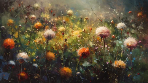 Impressionistic Floral Field in Full Bloom