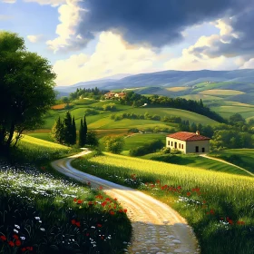 Idyllic Countryside View in Tuscany