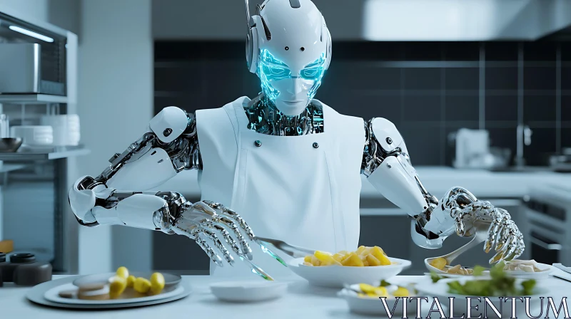 AI ART AI Chef in Modern Kitchen