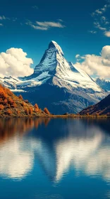 Majestic Peak Reflecting in Tranquil Waters