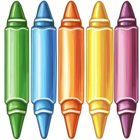 Vivid Crayon Collection - Artistic Expression