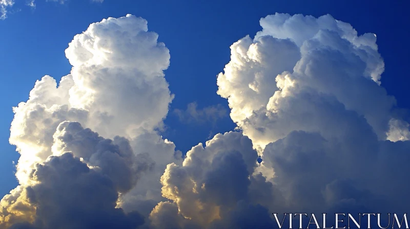 AI ART White Clouds Against Blue Sky