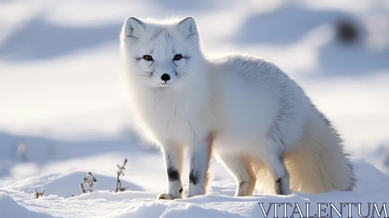 AI ART Fox in Snow