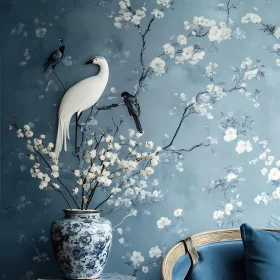 Serene Birds and Blossoms Composition