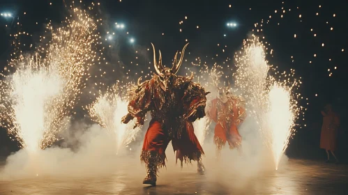 Ornate Costume with Horned Mask