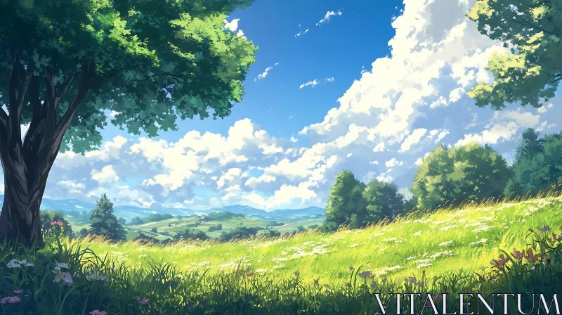 Peaceful Nature Scenery AI Image