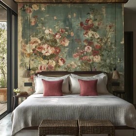 Floral Wallpaper Bedroom Interior Design