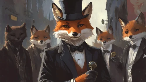 Elegant Fox Society Portrait