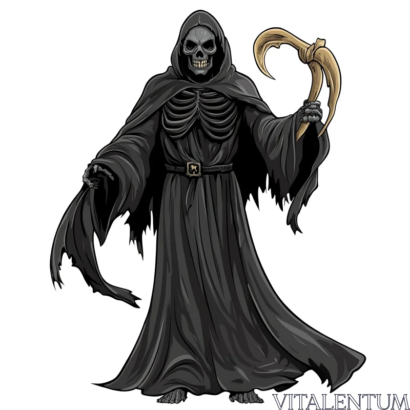 AI ART Dark Reaper with Scythe