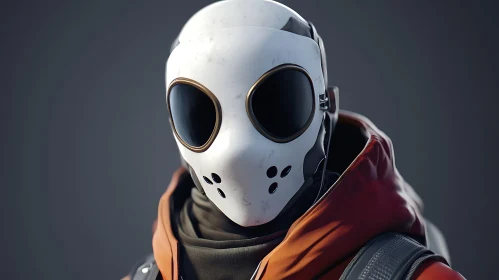 Masked Cyborg Close-up