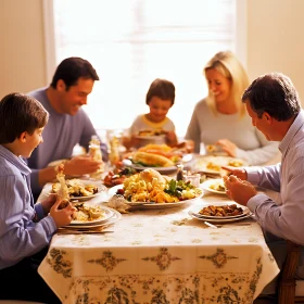 Festive Thanksgiving Family Dinner