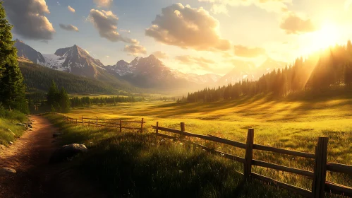 Scenic Mountain View at Sunset