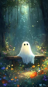 Forest Ghost on a Bench