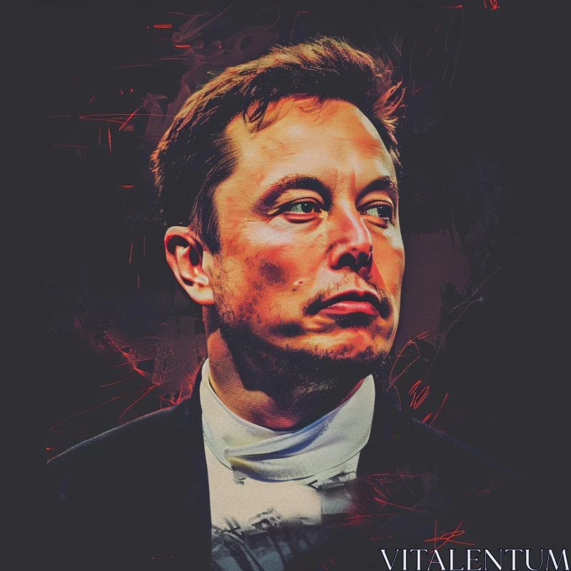 AI ART Elon Musk Artistic Portrait