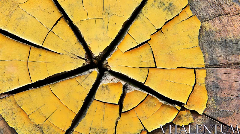 Abstract Yellow Wood Texture AI Image