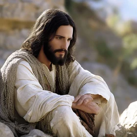 Pensive Man in Quiet Reflection