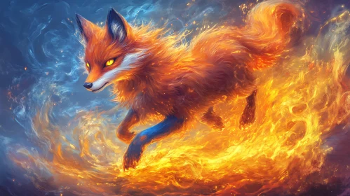 Burning Fox: Leaping Through Flames