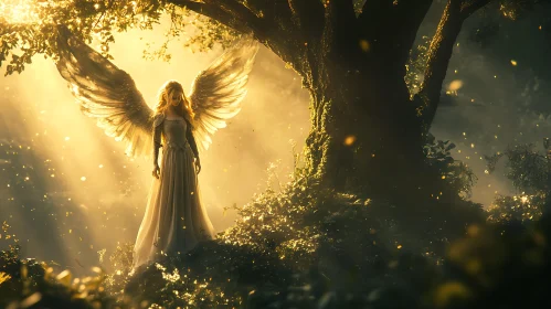 Forest Angel with Wings