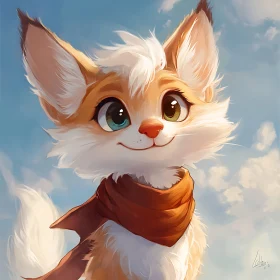 Cartoon Fox with Bright Eyes