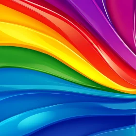 Rainbow Swirls Abstract Design