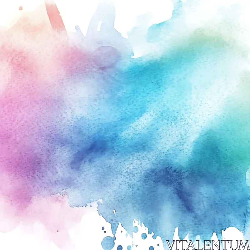 Subtle Gradient Watercolor Painting AI Image