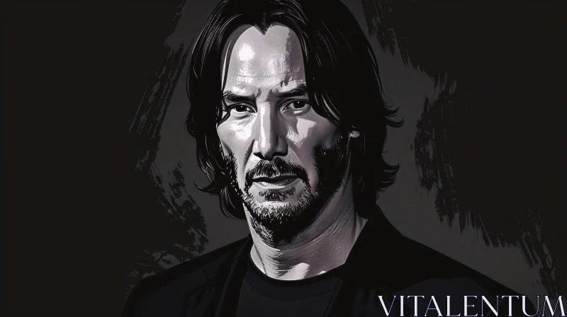 AI ART Keanu Reeves Artistic Portrait