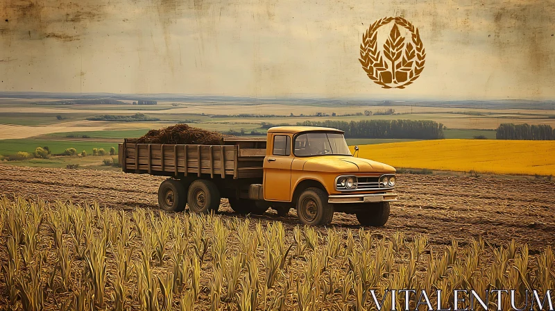 Old Farm Truck Harvest Season AI Image