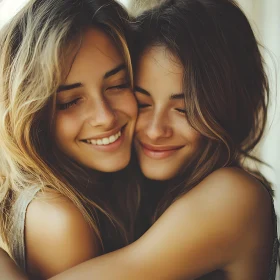 Portrait of Two Women Sharing a Tender Moment