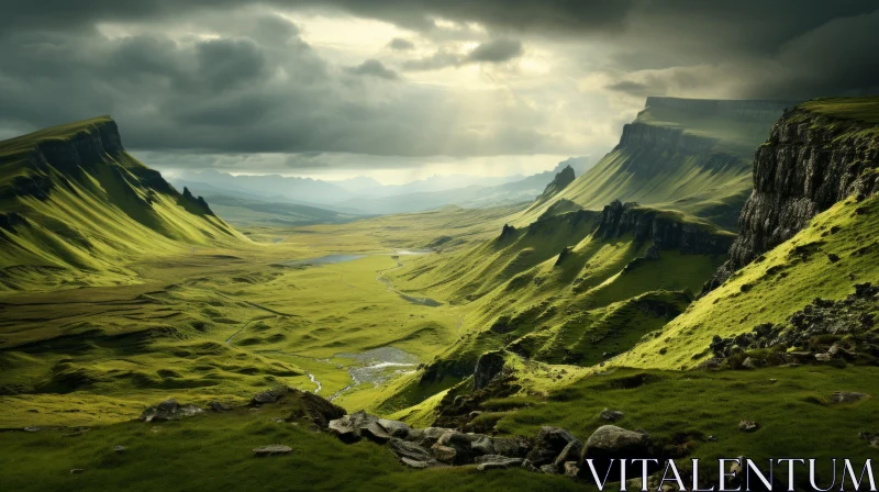 AI ART Majestic Mountain Landscape in the Highlands of Scotland