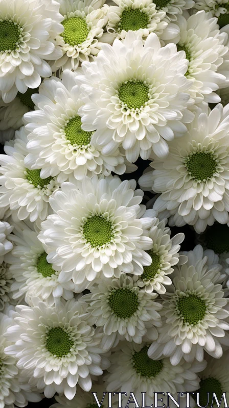 Monochromatic Symphony of White Flowers - An Intimate View AI Image